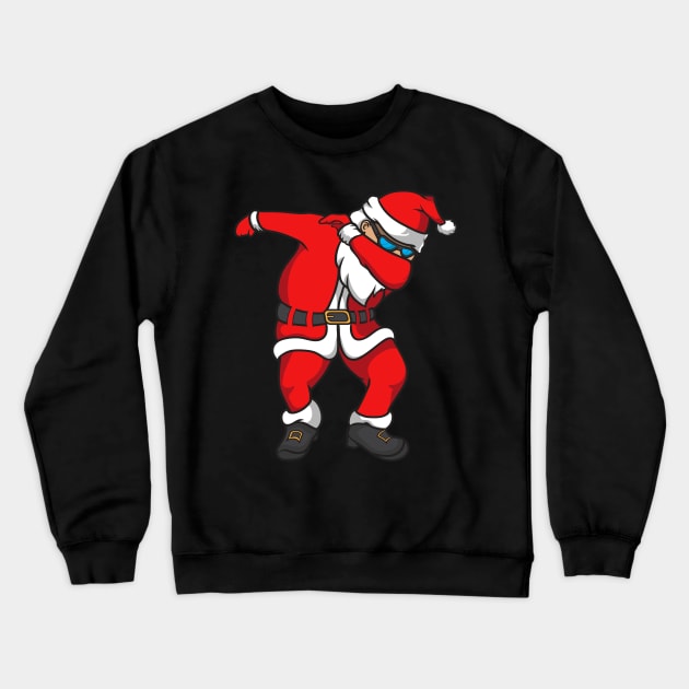 Dabbing Santa Funny Christmas Crewneck Sweatshirt by Eugenex